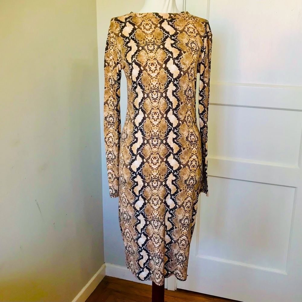 Bodycon Reptile Print Dress NWOT | Medium